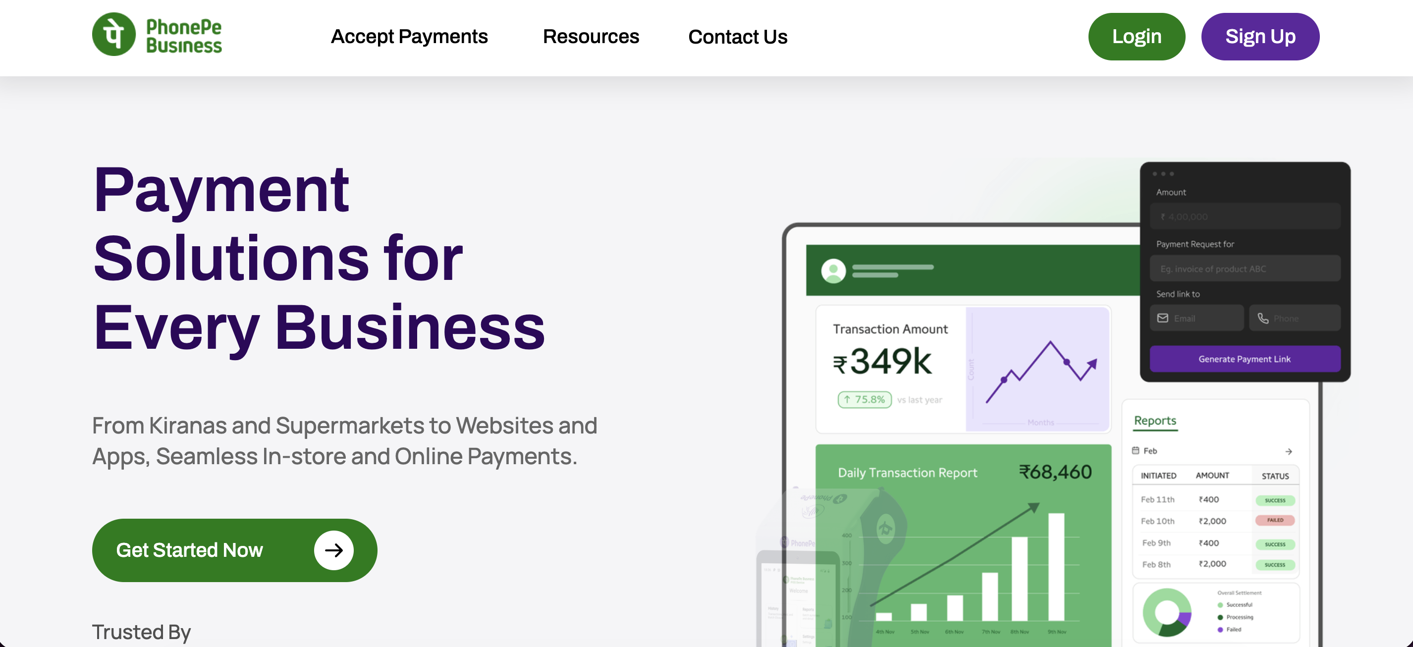 PhonePe for Business website
